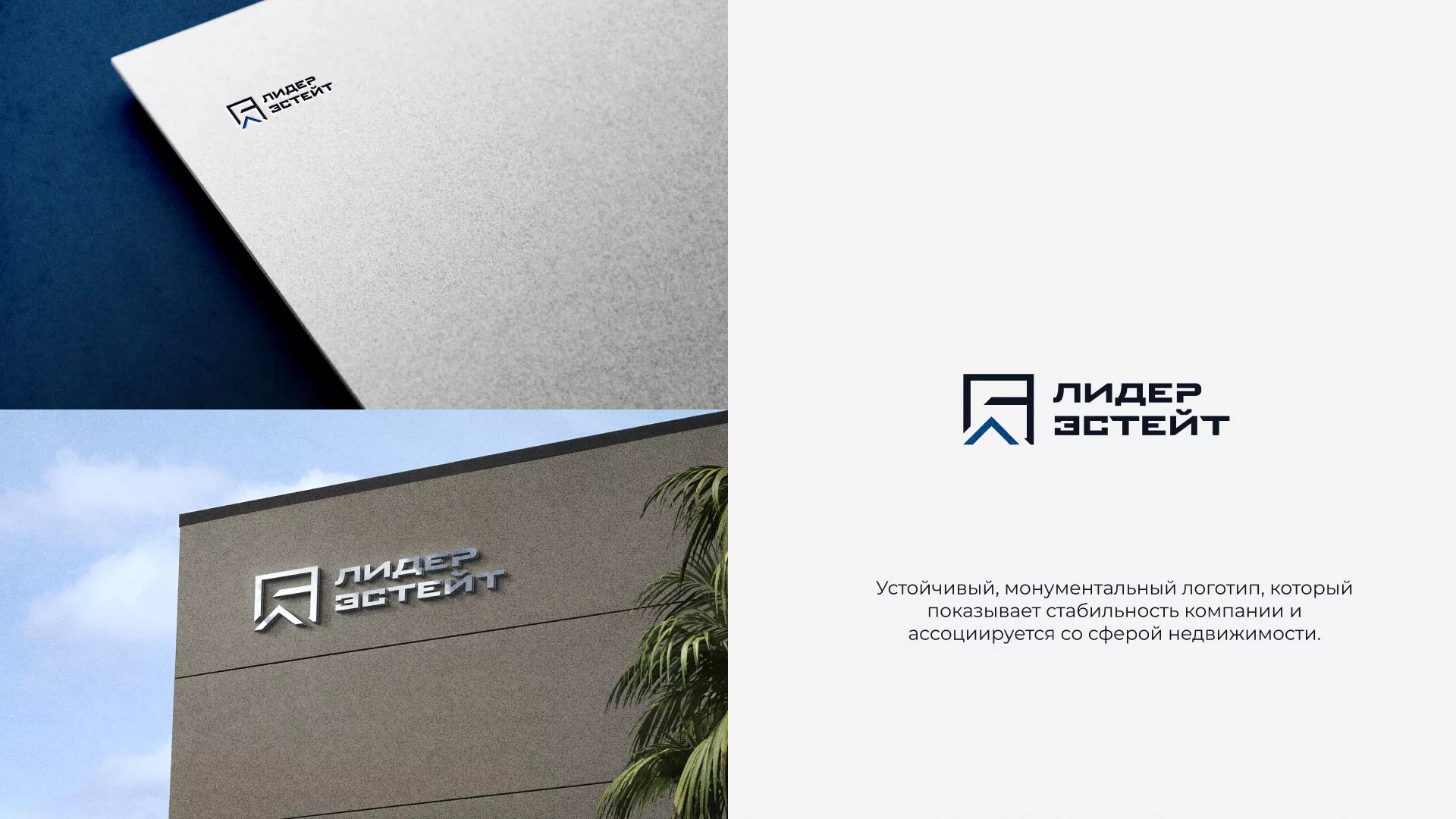 Разработка логотипа агентства недвижимости «Лидер Эстейт» в Рузаевке